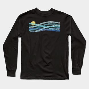 Sunset Wave Lines Long Sleeve T-Shirt